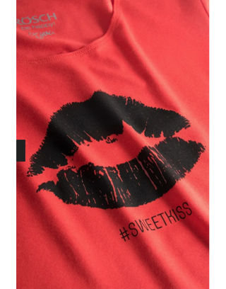 T-shirt Βισκοζένιο με Τύπωμα "Sunkissed" στο στήθος