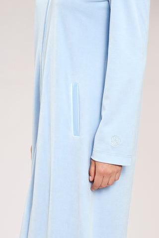 Ρόμπα Σπιτιού Βελούρ, Μάξι, με Φερμουάρ