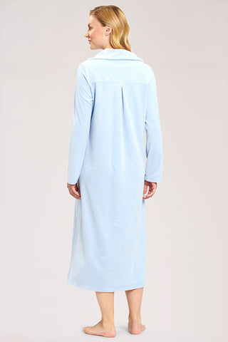 Ρόμπα Σπιτιού Βελούρ, Μάξι, με Φερμουάρ