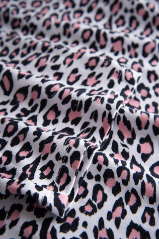 T-shirt Animal Print με Πατιλέτα και Γιακά