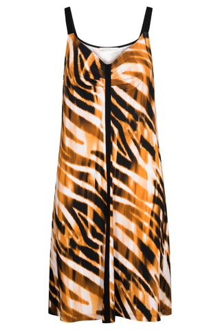 Φόρεμα Αμάνικο Animal Print Βισκοζένιο