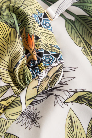Oλόσωμο Μαγιό Strapless Jungle Print