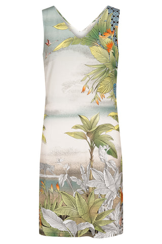 Φόρεμα Αμάνικο με Jungle Print