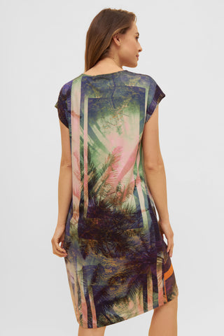 Φόρεμα Θαλάσσης, Palm Print, Βισκοζένιο