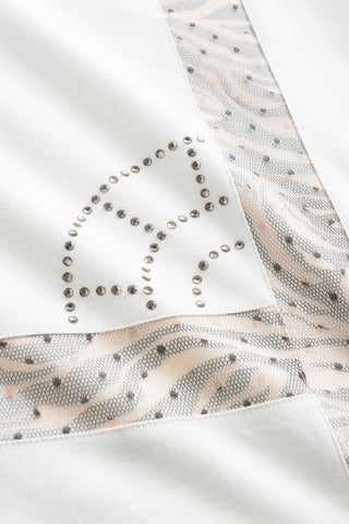 Νυχτικό Μάξι, Μακρυμάνικο, με Σικάτο Logo Print, Couture, 100% Βαμβάκι