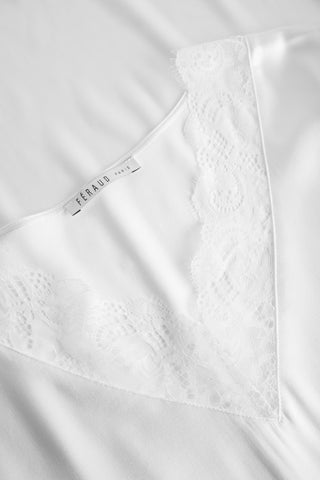 Μεταξωτό Νυχτικό Couture από Οργανικό Μετάξι με Δαντέλα