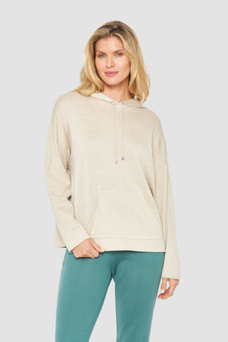 Hoodie Πλεκτό με Τσέπες Μπροστά