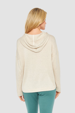 Hoodie Πλεκτό με Τσέπες Μπροστά