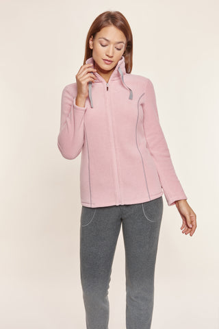 Homewear Κοστούμι Σπιτιού Φλισένιο με Ζακέτα με Φερμουάρ