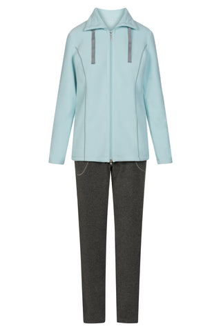 Homewear Κοστούμι Σπιτιού Φλισένιο με Ζακέτα με Φερμουάρ