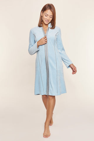 Homewear Ρόμπα Σπιτιού Βελούρ με Φερμουάρ