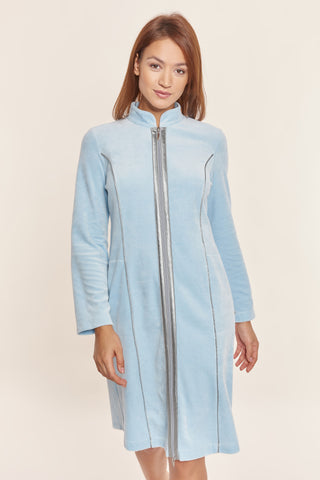 Homewear Ρόμπα Σπιτιού Βελούρ με Φερμουάρ
