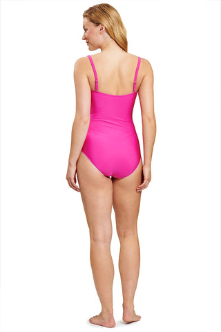Ολόσωμο Strapless Φούξια Γυαλιστερό