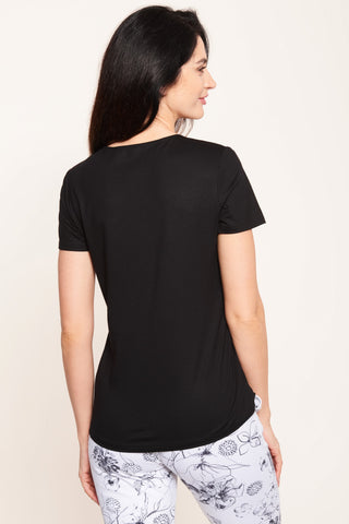 T-shirt Βισκοζένιο, Σικάτο, Στρογγυλή Λαιμόκοψη