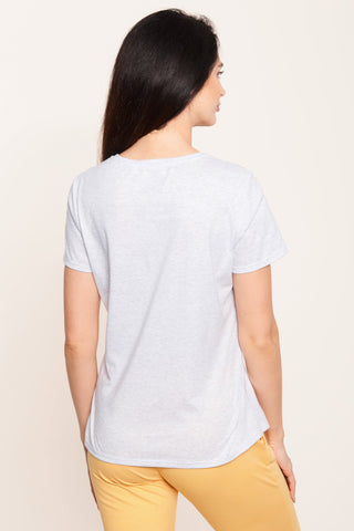T-shirt Μελανζέ, Βαμβακερό 100%, Τύπωμα Cute Προβατάκια
