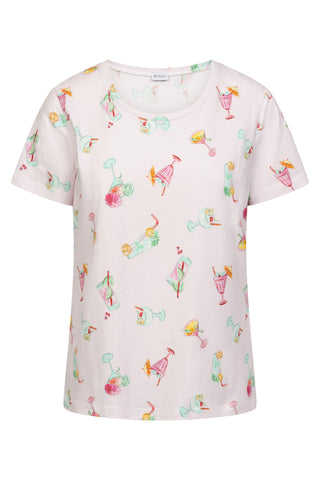 Πυζάμα Θερινή, T-shirt με Fancy Print