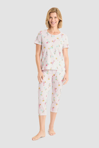 Πυζάμα Θερινή, T-shirt με Fancy Print