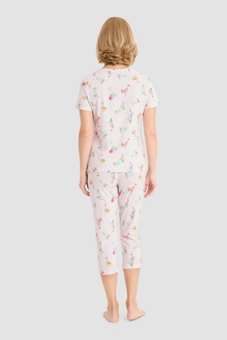 Πυζάμα Θερινή, T-shirt με Fancy Print