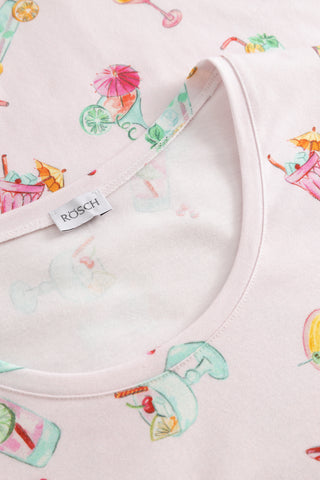 Πυζάμα Θερινή, T-shirt με Fancy Print