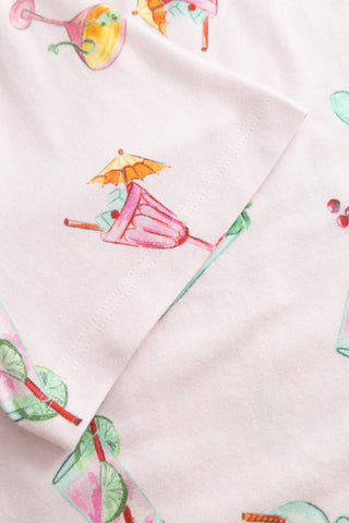 Πυζάμα Θερινή, T-shirt με Fancy Print