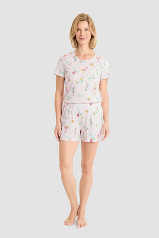 Πυζάμα Θερινή, Σορτς με Fancy Print