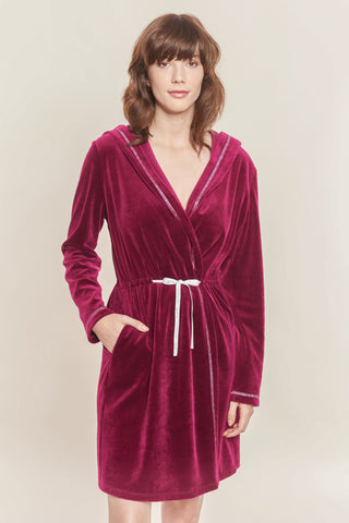 Ρομπάκι Σπιτιού Βελούδινο με Κουκούλα