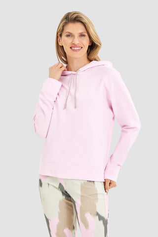 Hoodie sweat σε ροζ παλ απόχρωση