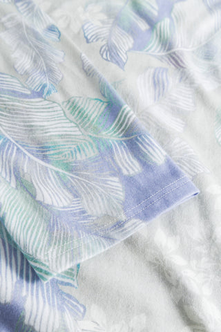 Πυζάμα Μακρυμάνικη, V Λαιμόκοψη, σε Modern Leaves Print