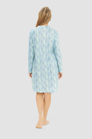 Νυχτικό σε ciel παλ αποχρώσεις με V λαιμόκοψη