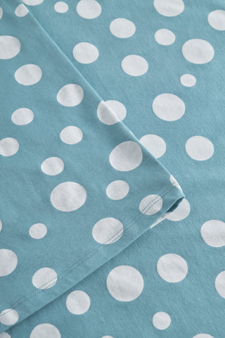 Νυχτικό από 100% βαμβάκι σε μοντέρνο ασύμμετρο πουά τύπωμα