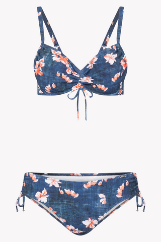 Μπικίνι Μαγιό Denim Print με Μπανέλα