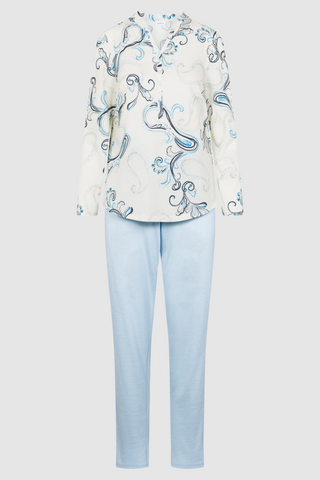 Πυζάμα Μακρυμάνικη, Paisley Print, 100% Βαμβάκι
