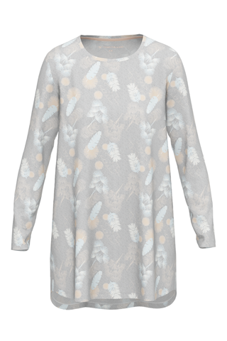 Νυχτικό Βαμβακερό, σε Παλ Print με Φύλλα