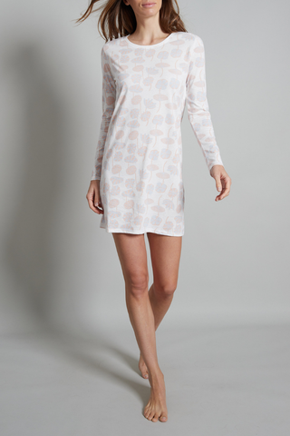 Νυχτικό Βαμβακερό με Print Παλ Νούφαρα